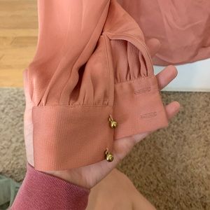 Orange long sleeve blouse